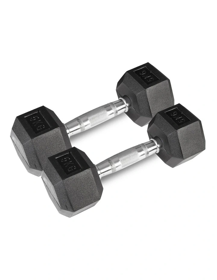Hex Dumbbell 5kg (Pair) in Black