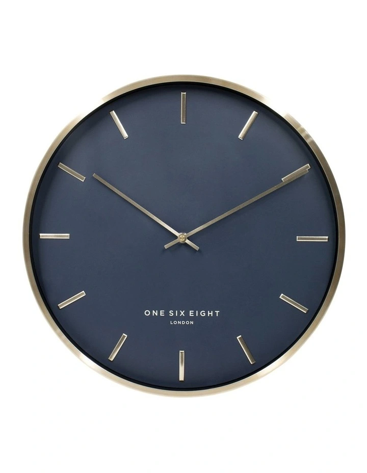 Avalon 40cm Silent Wall Clock in Blue