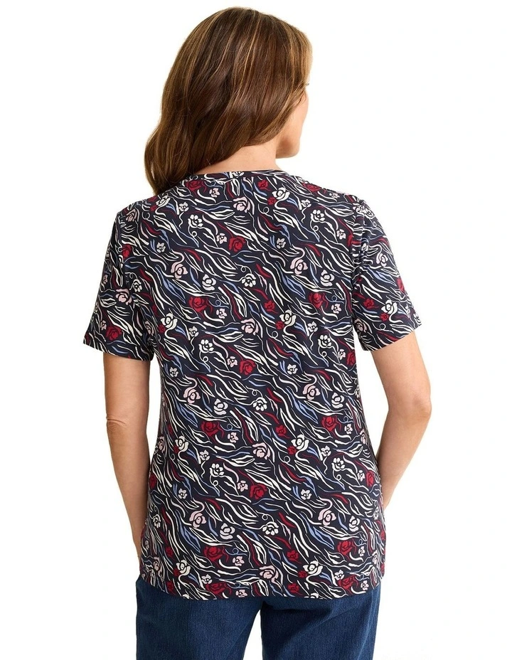Lione Short Sleeve Top in Ink