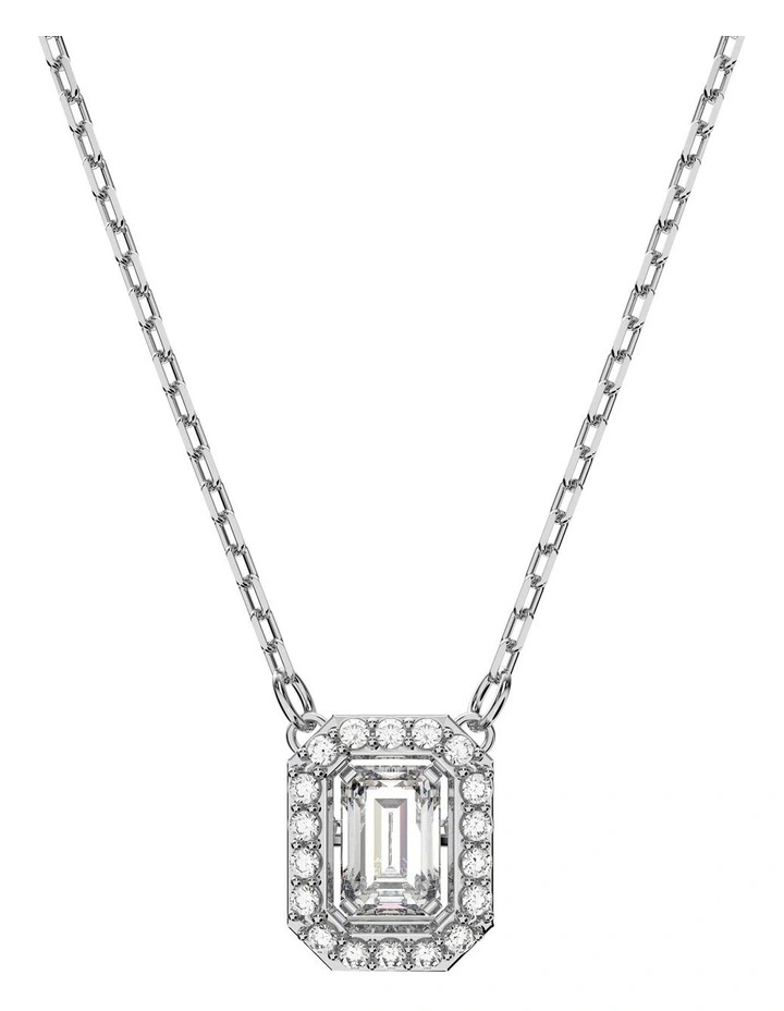 Millenia Necklace Octagon Cut Rhodium Plated in White