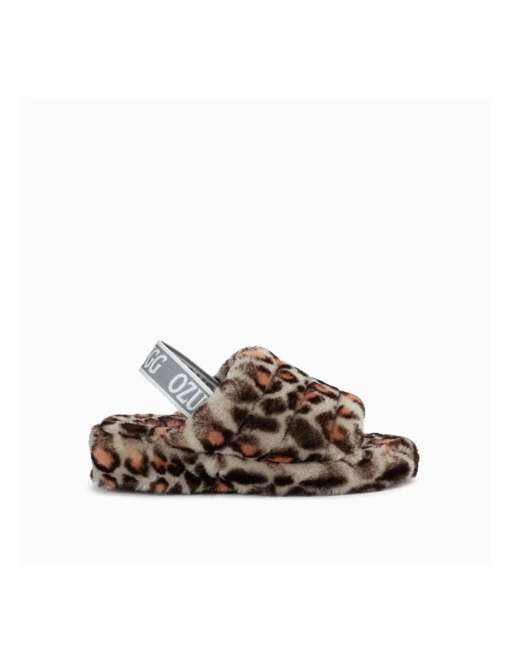 Brooklyn Fluff Slide in Stormy Grey