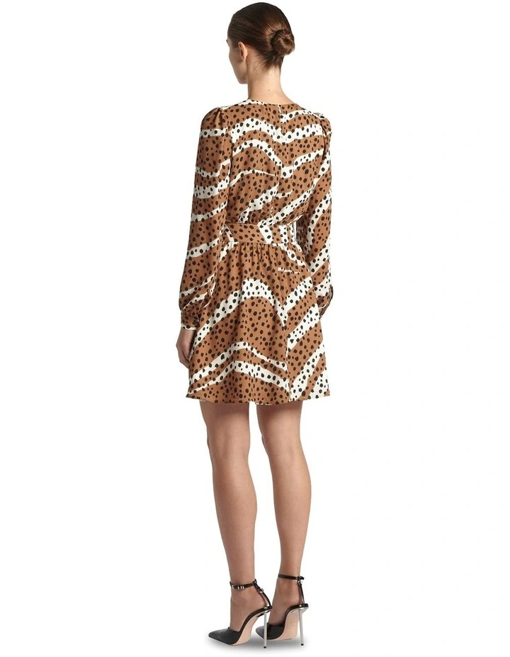 Mixed Animal Long Sleeve Mini Dress