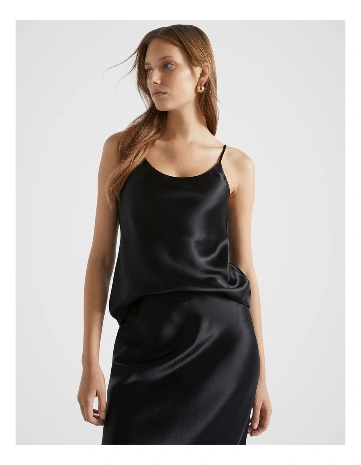 Satin Camisole in Black