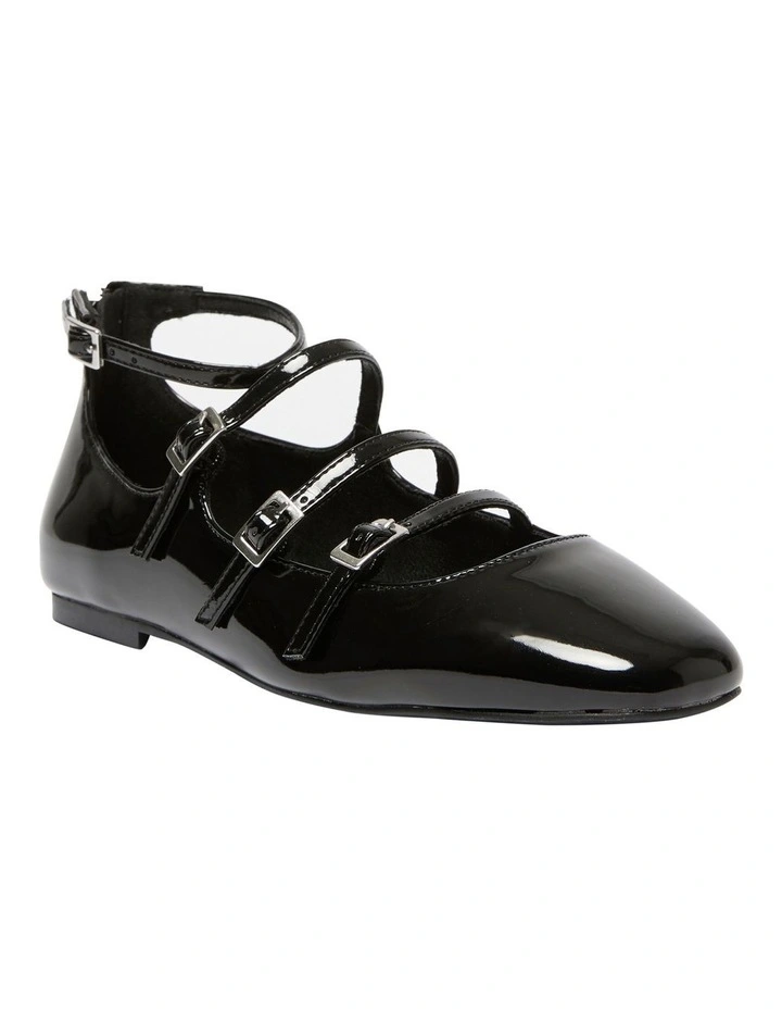 Samira Ballet Flats in Black Patent
