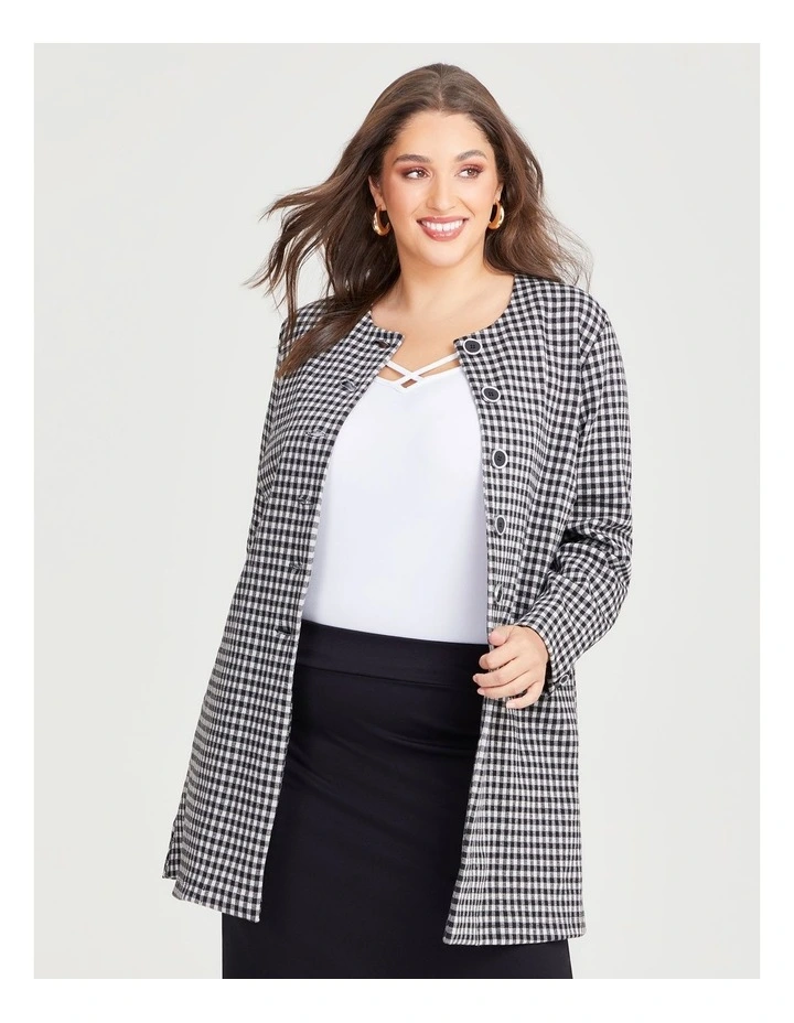 Squares Jacquard Jacket in Mini Check