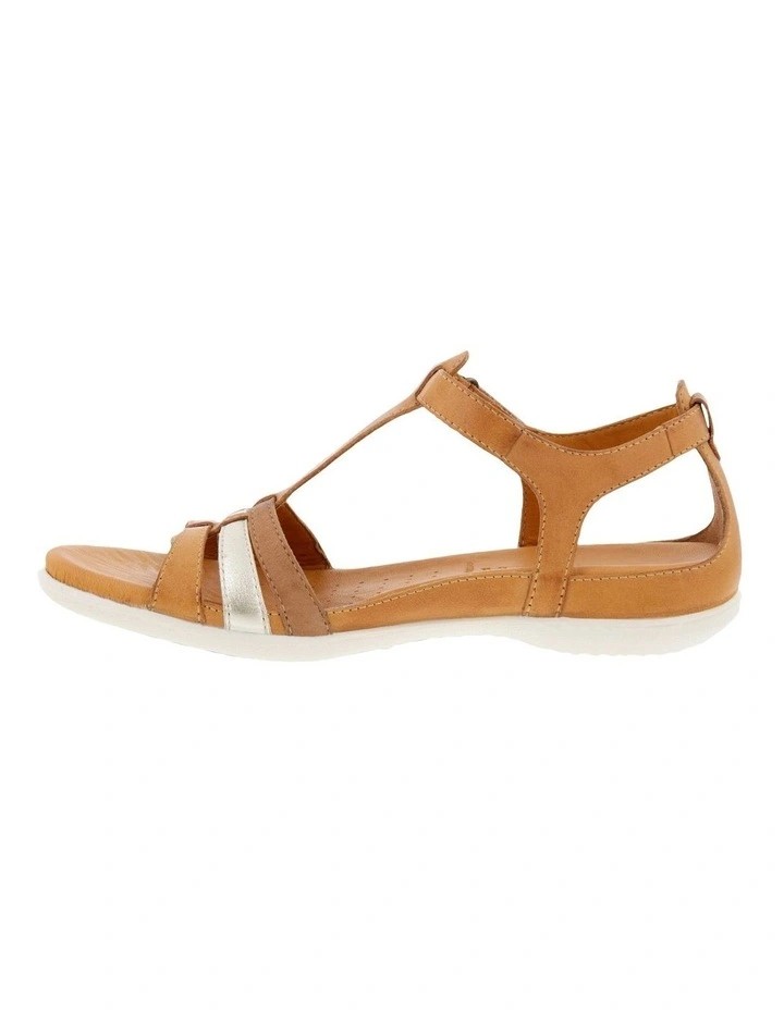 Flash Leather Sandal in Beige