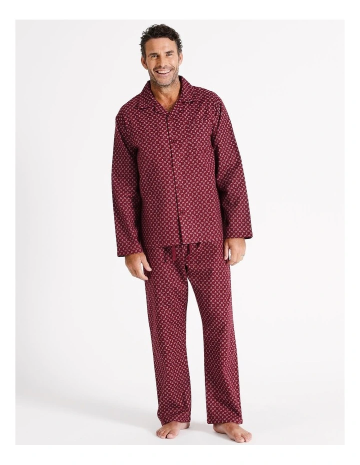 Essentials Long Sleeve Flannelette PJ Set in Paisley