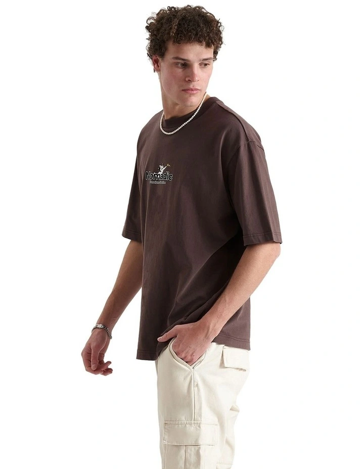 Catania Oversized Tee in Hot Fudge