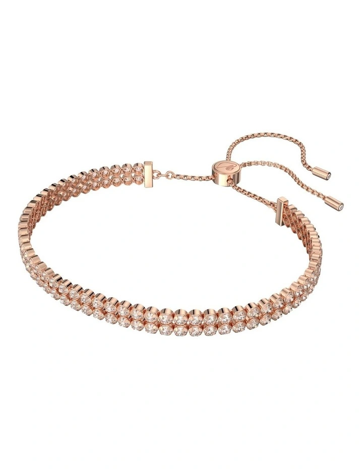 Subtle Bracelet Round Cut Rose Gold-Tone Plated in White
