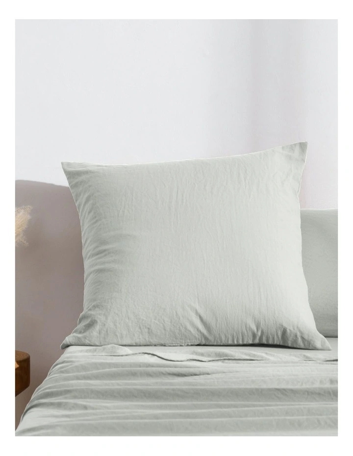 Superfine Washed Microfibre European Pillowcase in Dove Grey