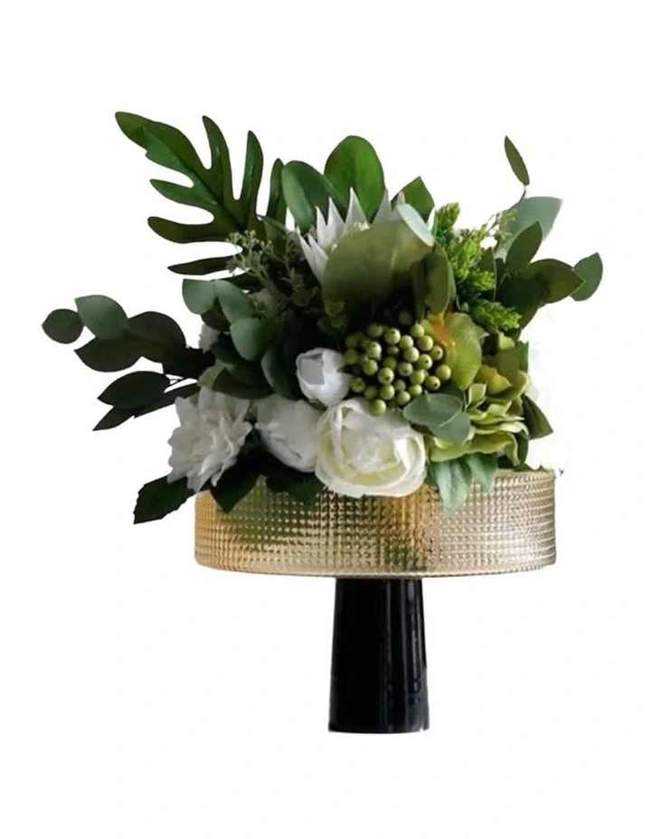 Exclusive Design Small French Style Artificial Flower Arrangement in Green