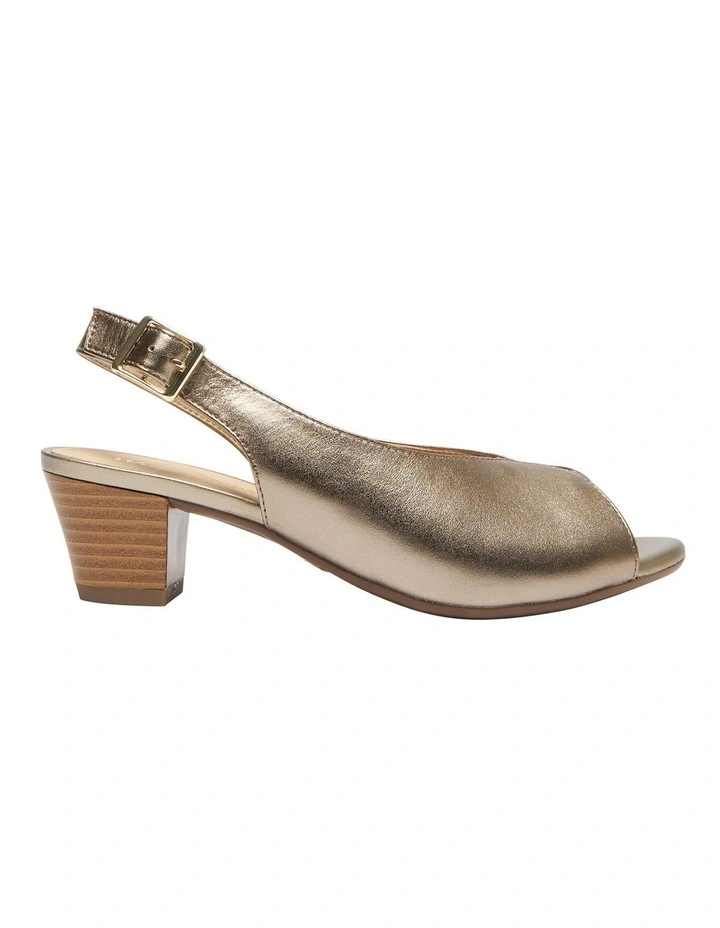 Hilda Sandals in Pewter Metallic Leather
