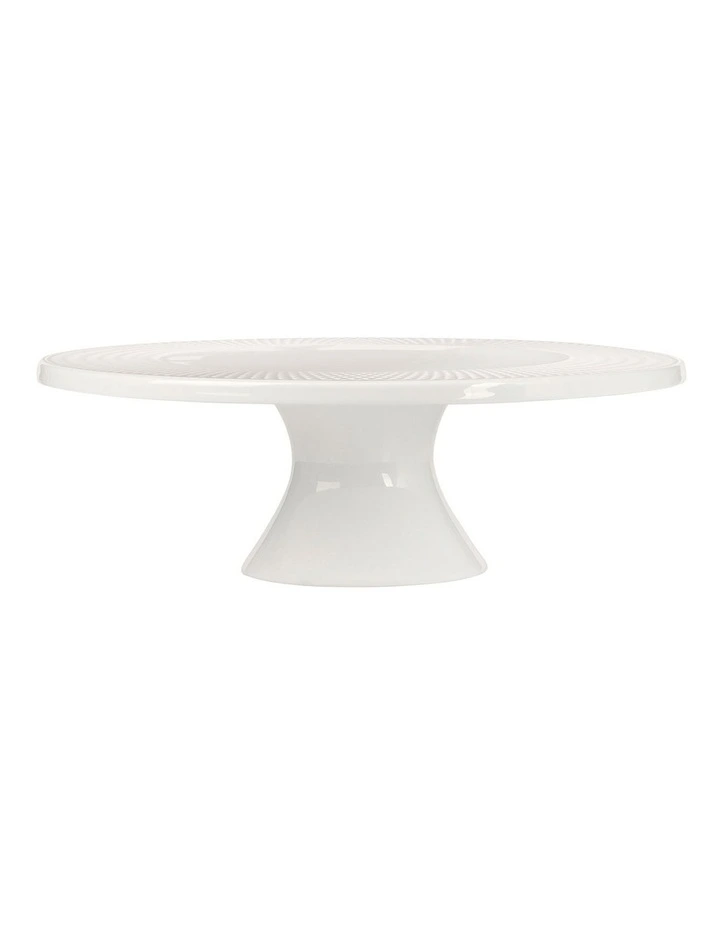 Basics Diamonds Footed Cake Stand 25cm in White