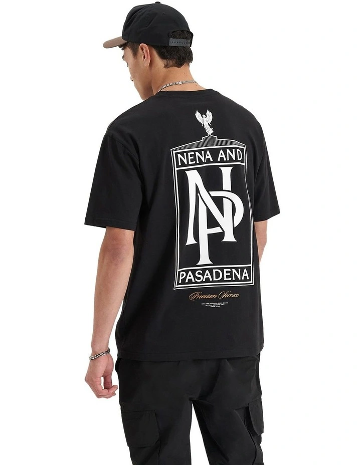 Petronas Heavy Box Fit Tee in Jet Black
