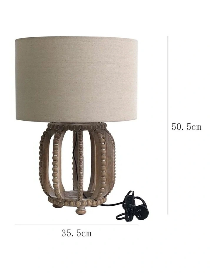 Sorrento Table Lamp in Natural/Distressed White