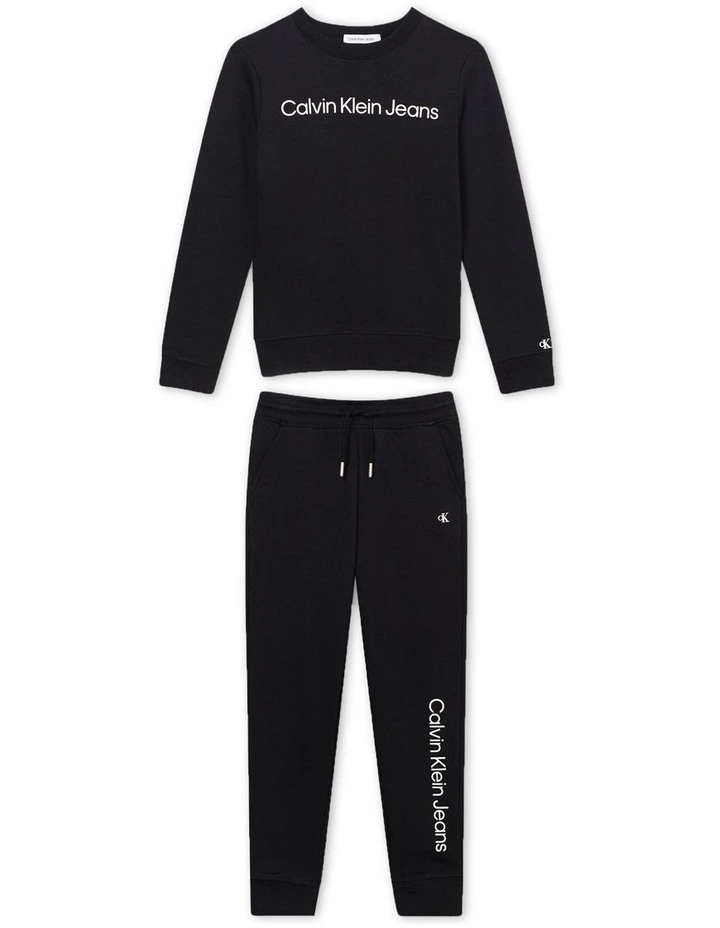 Institutional Logo Regular Cotton Set in Black