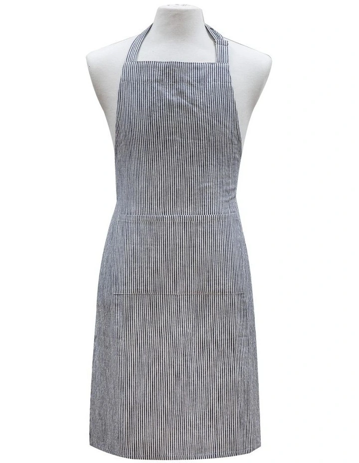 Lina Stripe Apron in Navy
