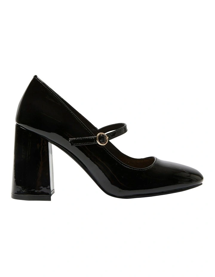 Gina Heeled Shoes in Black Patent Leather