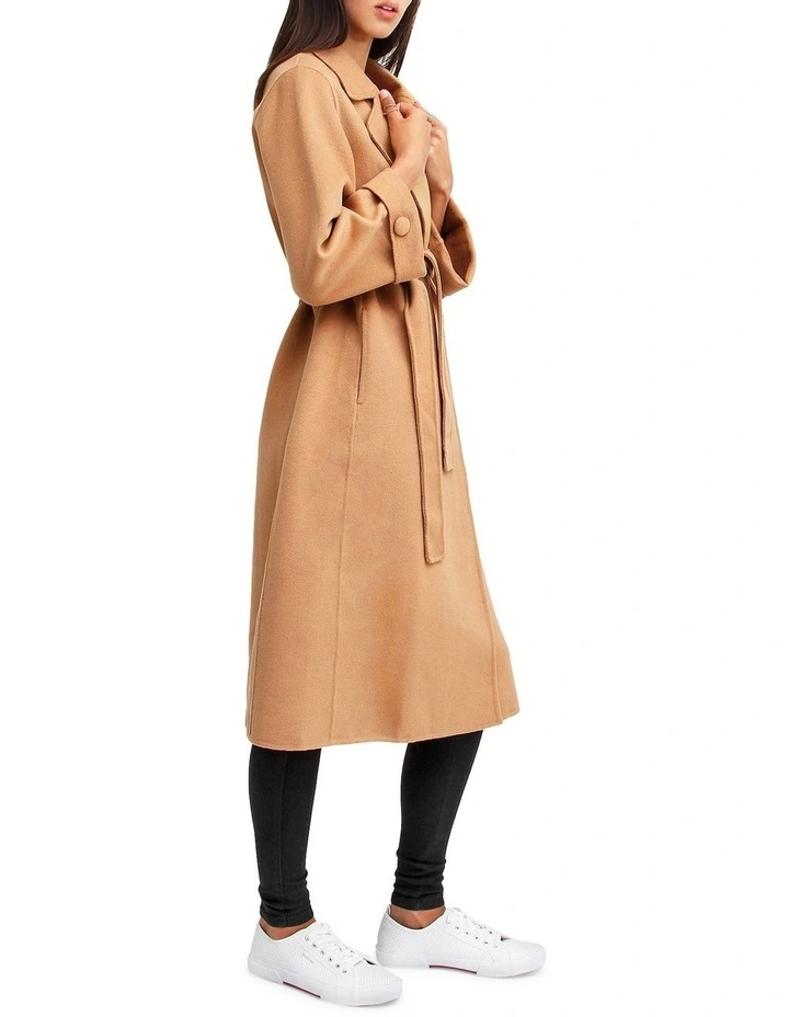 Stay Wild Camel Oversized Wool Coat