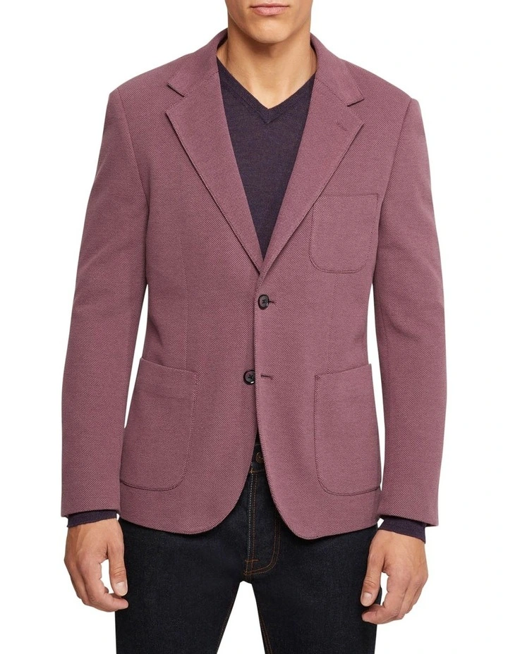 Frankie Knitted Blazer in Red
