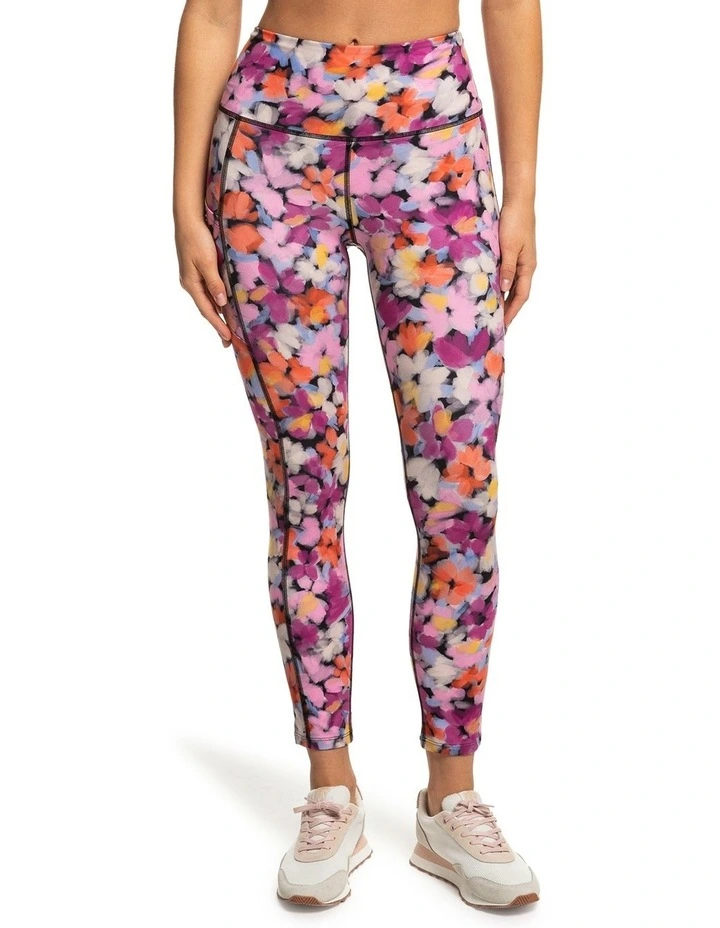 Heart Into It Technical Leggings in Tiger Lily Blooms