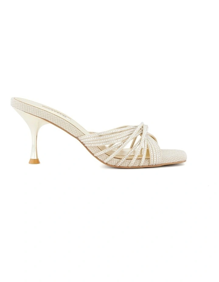 Marquee Heeled Sandal in Gold