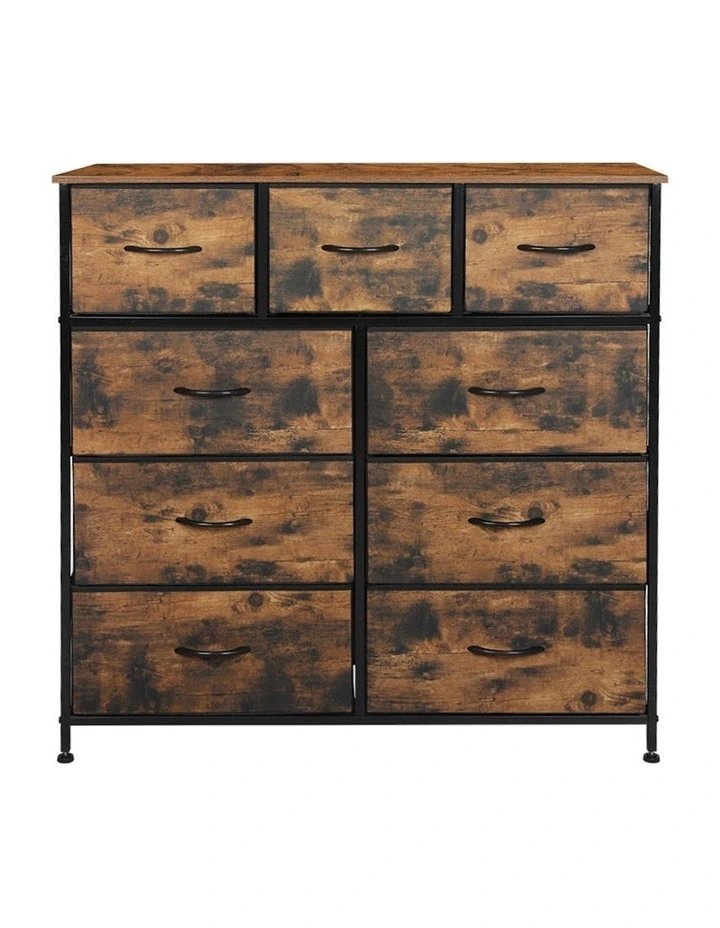 Storage Cabinet Chest of Drawers in Retro Brown