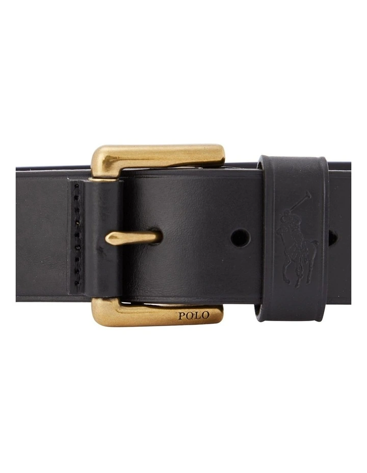 Leather Dress Belt in Black