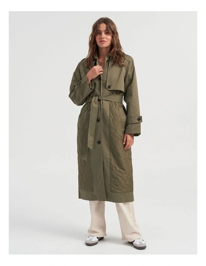 Orchid Trench Coat in Green