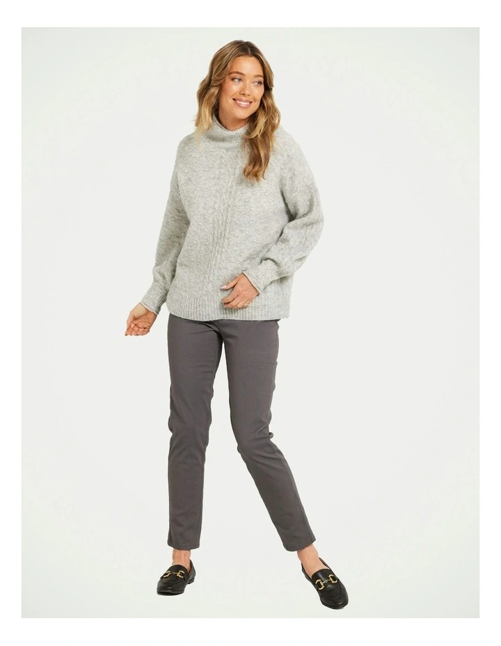 Milla Fond Sweater in Grey Marle