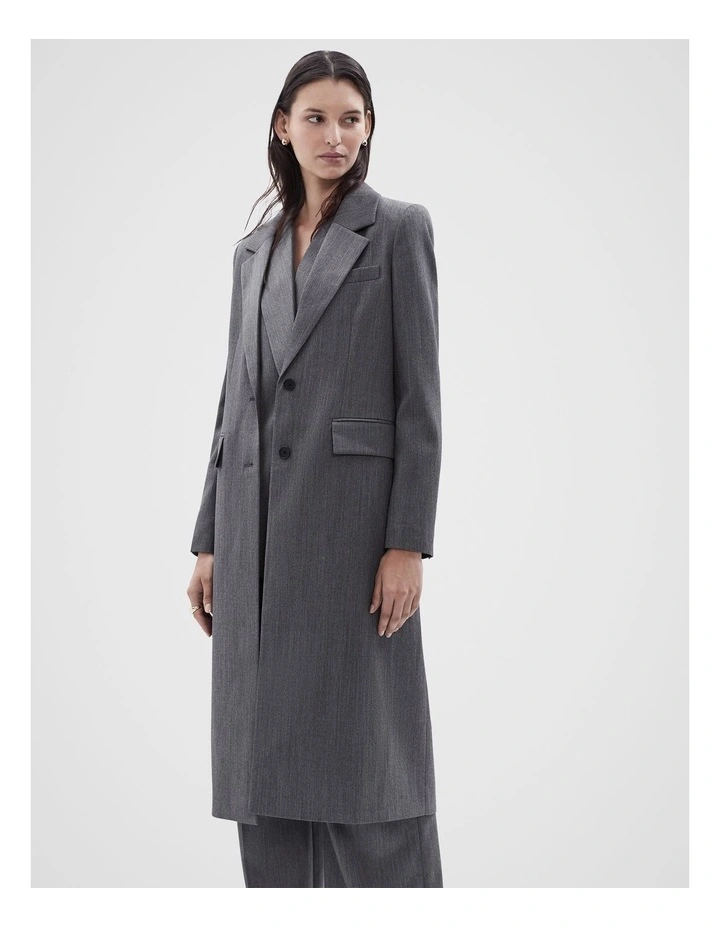 Tailored Coat in Charcoal