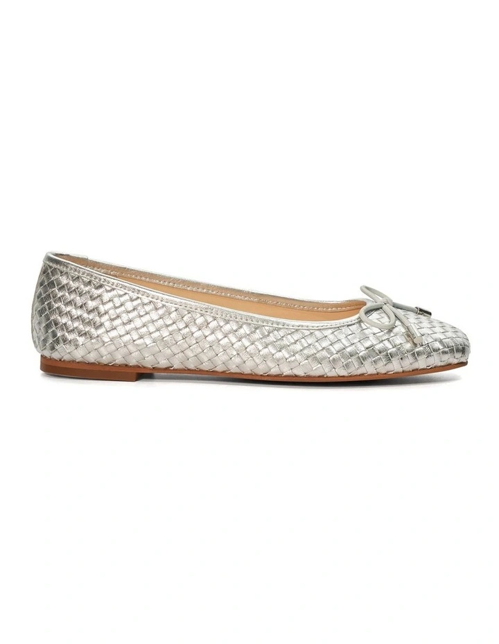 Heights Ballet Flat in Silver