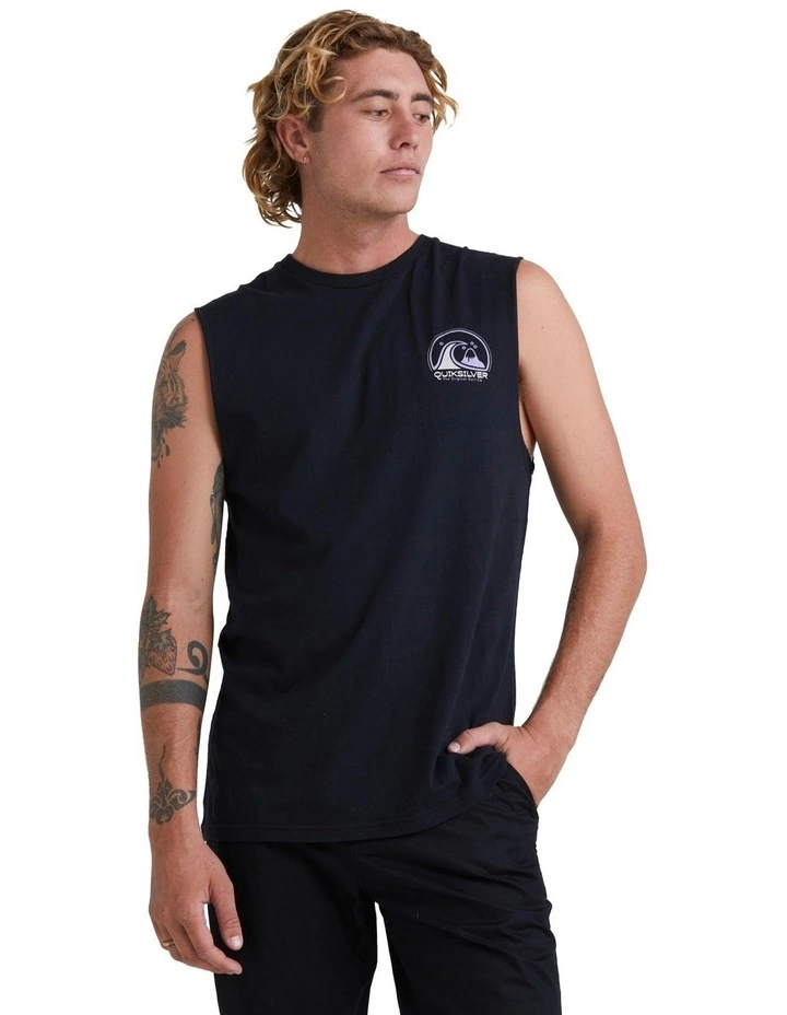 Clean Circle Muscle T-shirt in Black