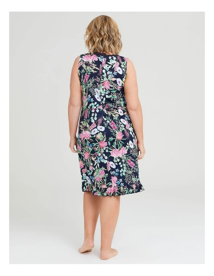 Bamboo Native Floral Lace Nightie Print