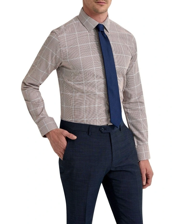 Beckton Luxury Check Shirt in Brown