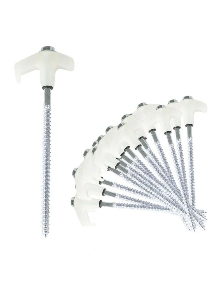 15x Tent Pegs Heavy Duty Steel Glow In The Dark Camping Outdoor Stakes