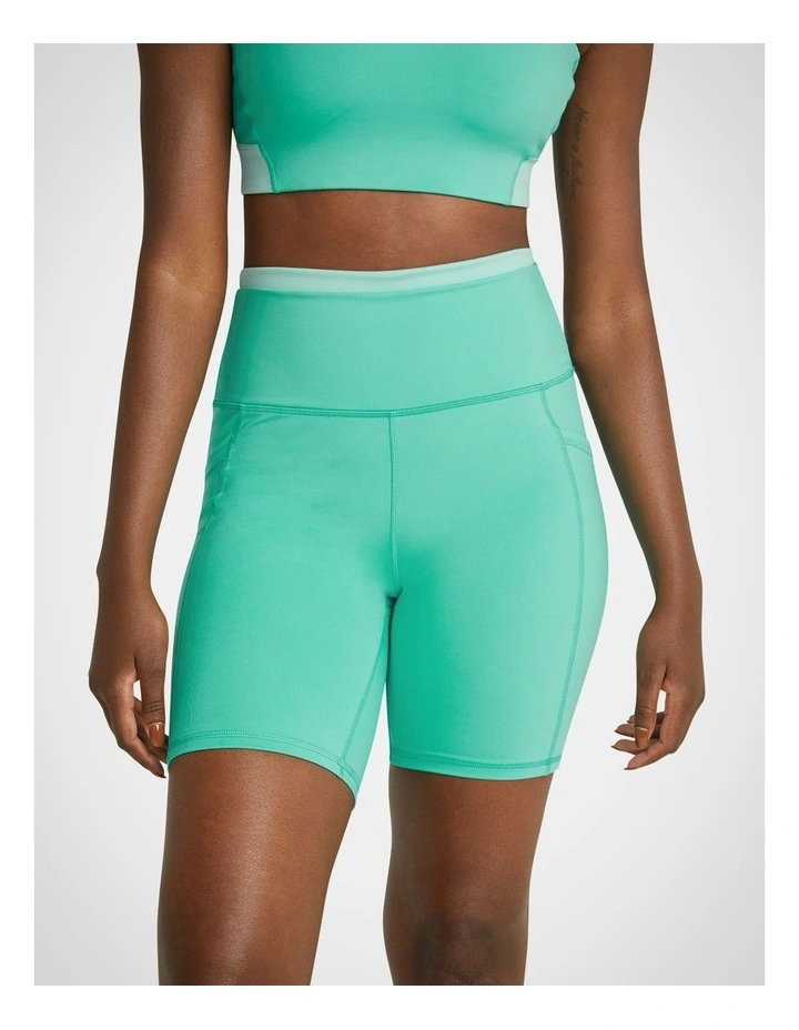 Two Tone Pocket Quad Bike Shorts in Lagoon