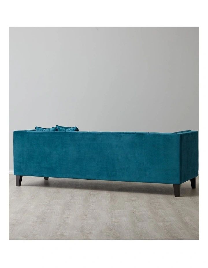 Vogue Velvet 3-Seater Sofa in Peacock Blue