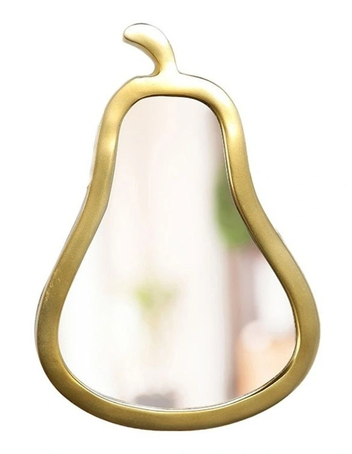 Aluminium Wall Mirror Poire 32cm in Gold