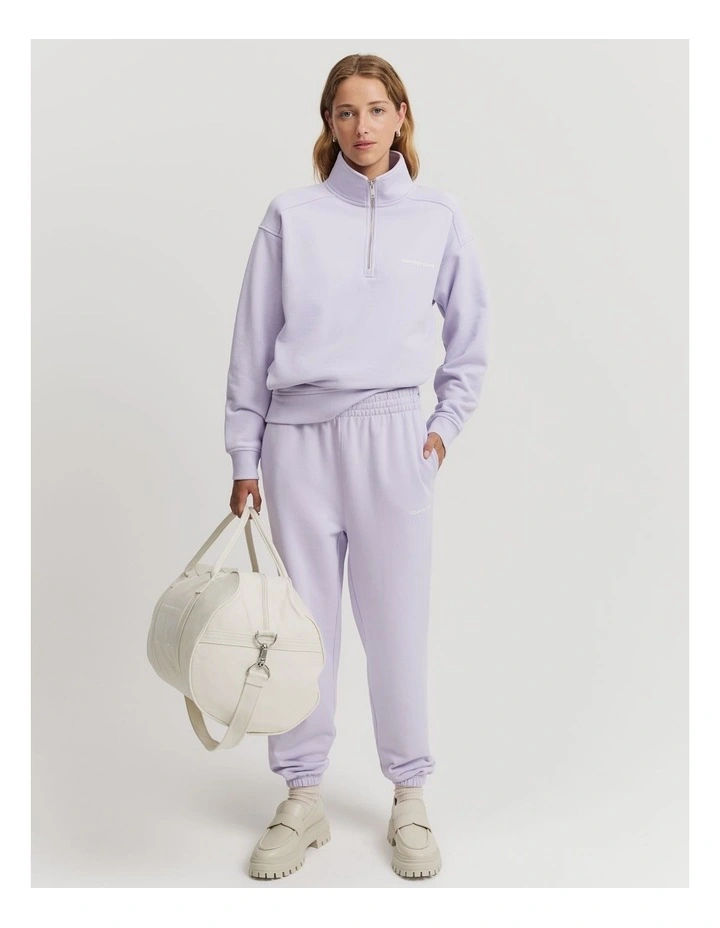Australian Cotton Logo Sweat Pant in Lilac