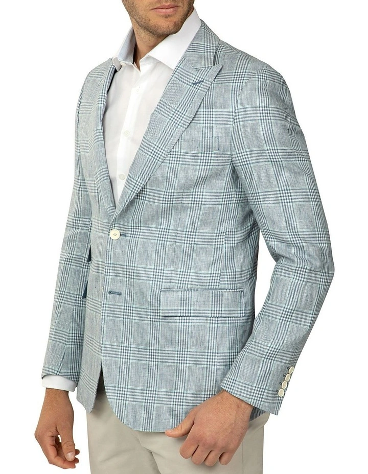 Sky Prince of Wales Check Benton Jacket