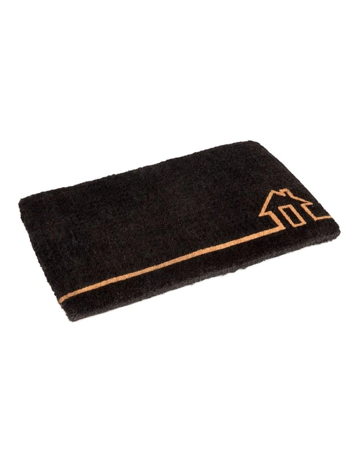 45x75 cm Ghar Black Coir Doormat