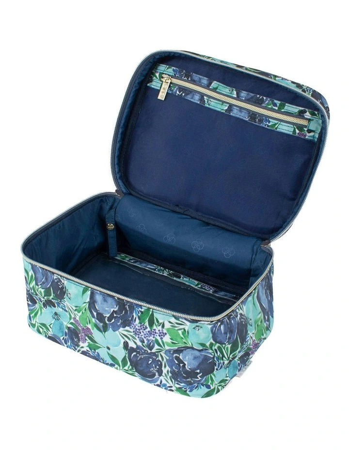 Flourish Makeup Case in Blue