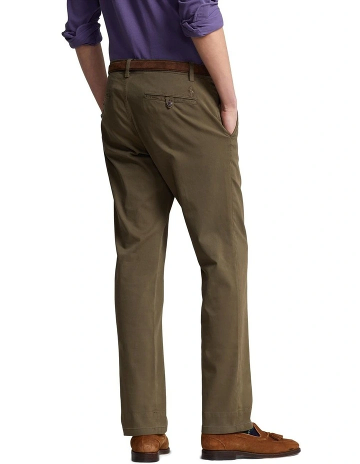 Stretch Straight Fit Chino Pant in Green