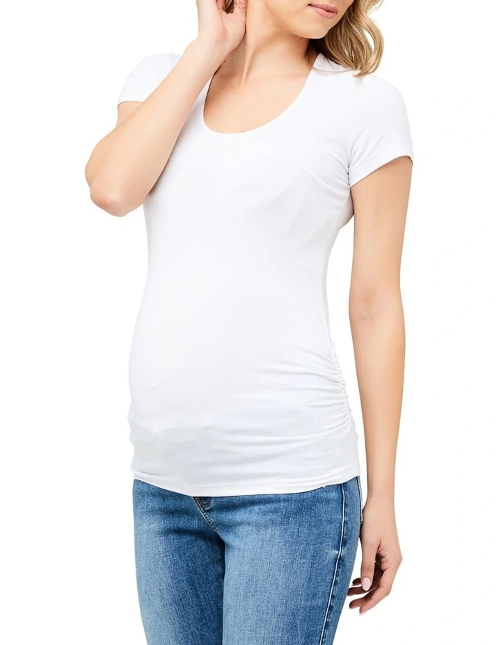 Organic Tube Tee in White