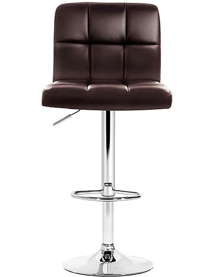 Noel Leather Bar Stool x 4 in Brown