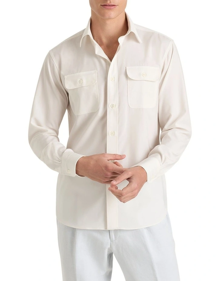 Monteroso Wool Shirt in White
