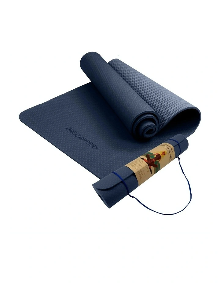 Dark Blue 6mm TPE Yoga Exercise Mat