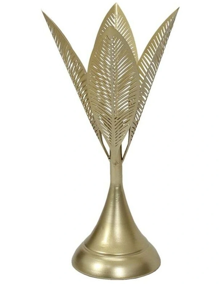 Golden Leaves Taper Candle holder 40cm in Gold