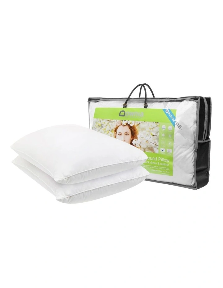 Double Down Surround Pillow 2 Pack in White